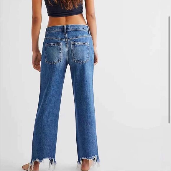 NWT Free People Maggie Mid Rise Straight Jeans - Picture 2 of 5